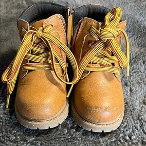 Carter's Brown Kids Boots with Yellow Laces